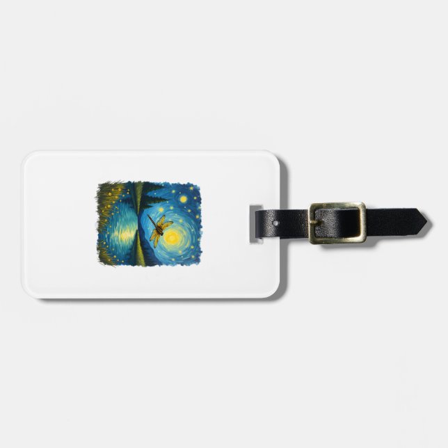 Dragonfly Starry Night (2) Luggage Tag (Front Horizontal)