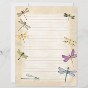 Dragonfly Stationery Lined Writing Paper
