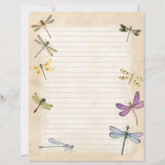 Dragonfly Stationery Lined Writing Paper