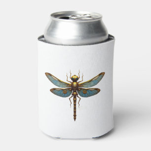 Dragonfly Steam Punk Insect Art Engineer Steampunk Can Cooler