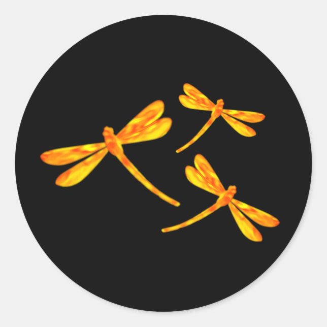 Dragonfly Stickers - Fire (Front)