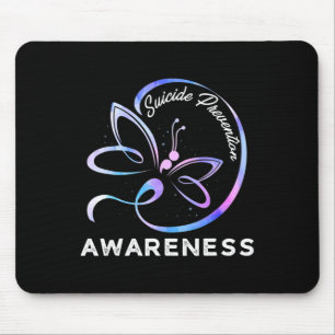 Dragonfly Suicide Prevention Awareness Pink And Te Mouse Mat