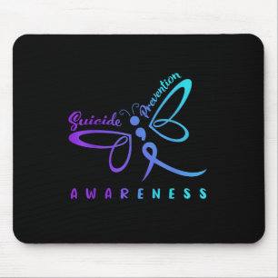 Dragonfly Suicide Prevention Awareness Pink And Te Mouse Mat