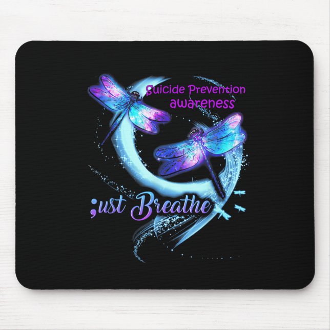 Dragonfly Suicide Prevention Awareness Warrior Sem Mouse Mat (Front)