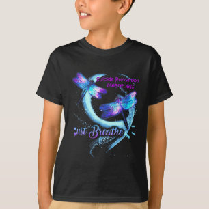Dragonfly Suicide Prevention Awareness Warrior Sem T-Shirt