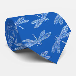 Dragonfly Summer Blues Nature Lover Custom Colour Tie