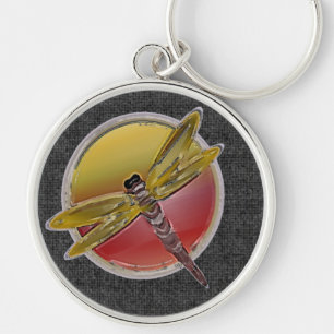 Dragonfly Symbolic Art Key Ring