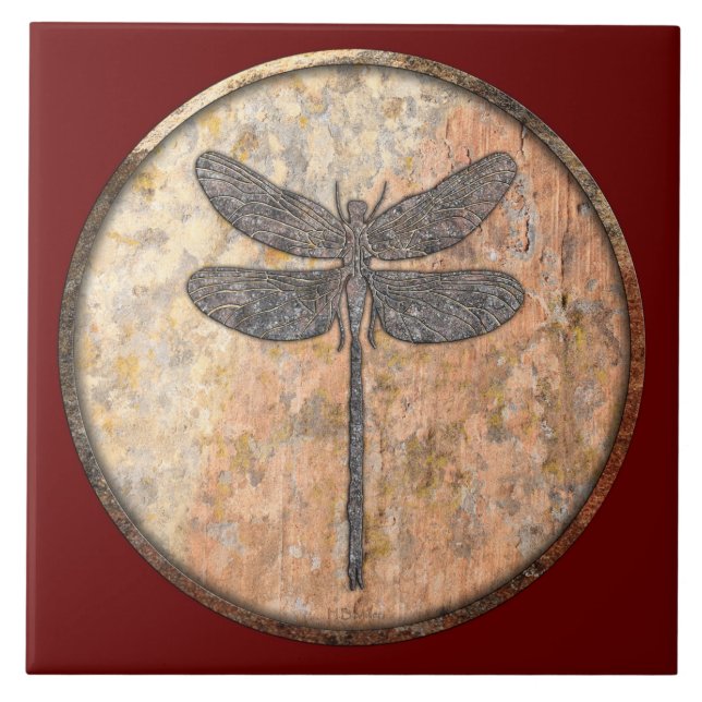 Dragonfly Talking Canyons, New Mexico Tile (Front)