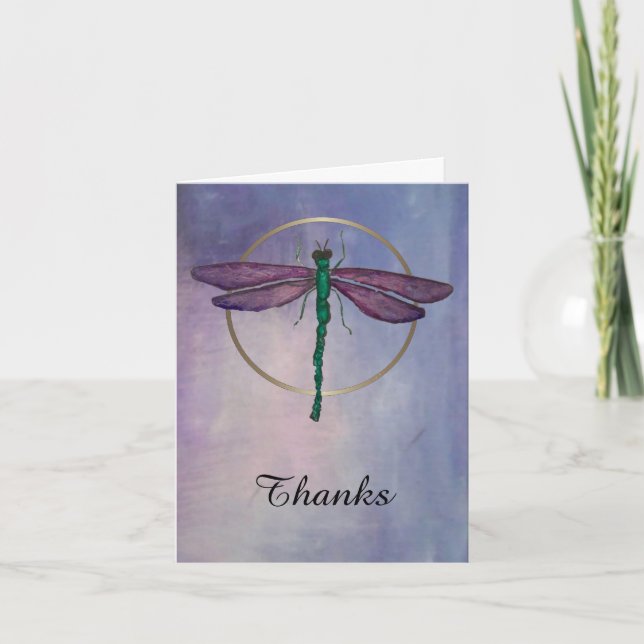 Dragonfly Thank You Card (Front)