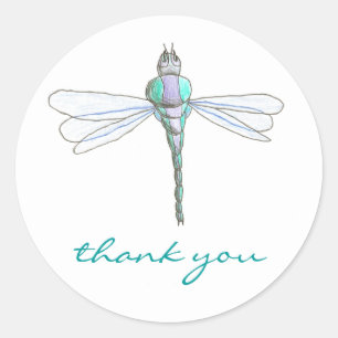 Dragonfly thank you sticker