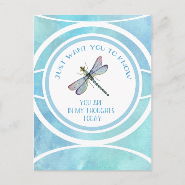 Dragonfly Thinking of You Postcard (Front)