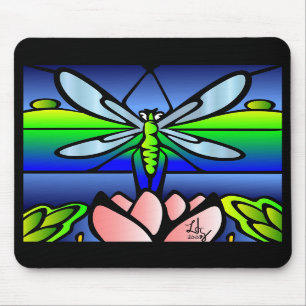 Dragonfly Tiffany Style Mousepad