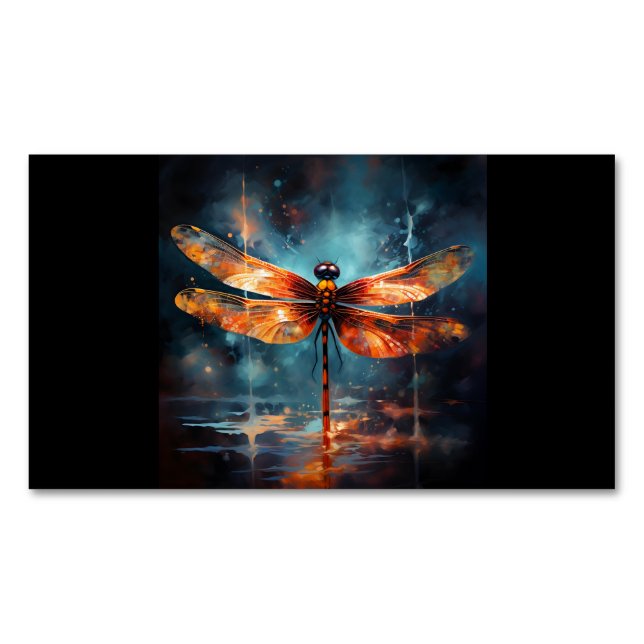 dragonfly tile coaster 	Magnetic business card (Front)