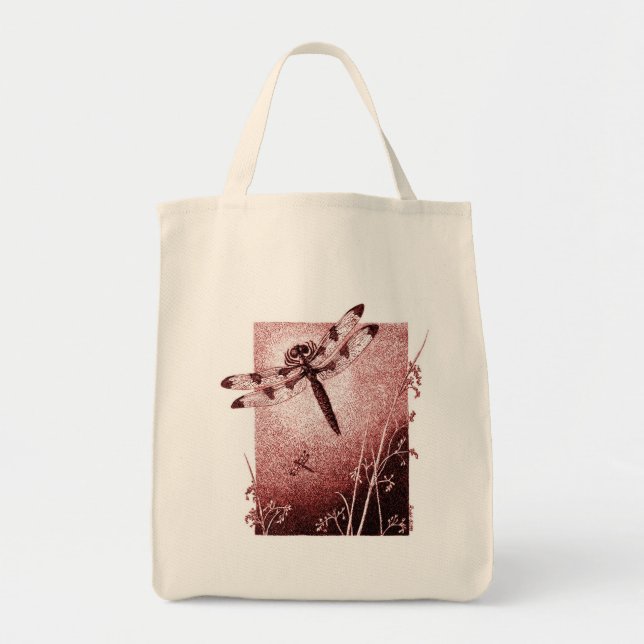 Dragonfly Tote Bag (Brown) (Front)