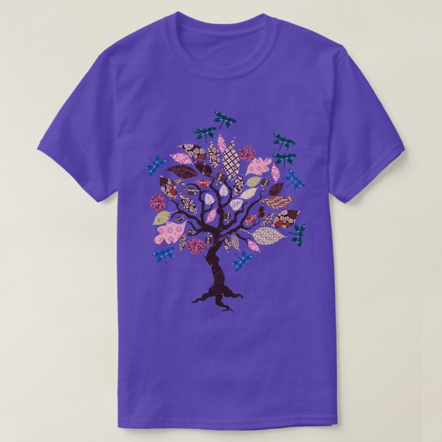 Dragonfly Tree Animal Dragonfly T-Shirt (Design Front)