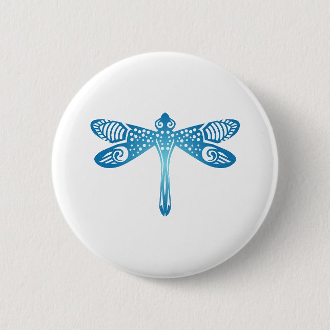 Dragonfly Tribal Tattoo Gift Idea 6 Cm Round Badge (Front)