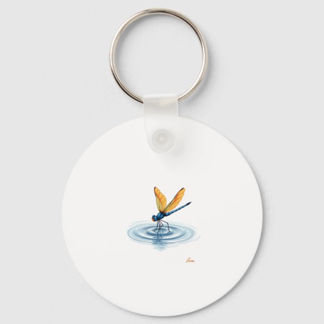 Dragonfly Tshirt Women Men Kids Insect Darner Skim Key Ring (Front)