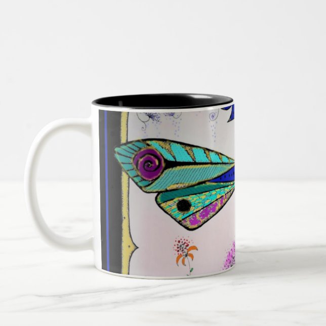 Dragonfly Two-Tone Coffee Mug (Left)