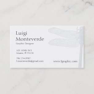 Dragonfly, Unique Personal Business Card