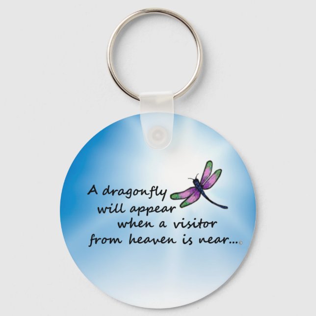 Dragonfly, Visitor from Heaven Key Ring (Front)