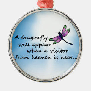Dragonfly, Visitor from Heaven Metal Tree Decoration