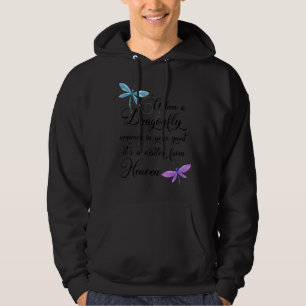 Dragonfly Visitor From Heaven Quote Dragonflies Hoodie