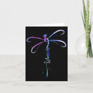 Dragonfly Warrior Semicolon Suicide Prevention Awa Card