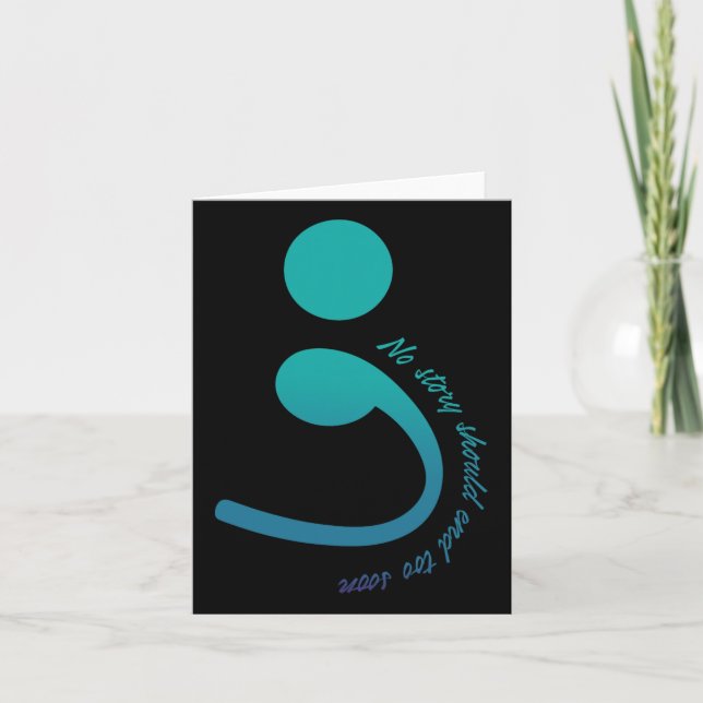 Dragonfly Warrior Semicolon Suicide Prevention Awa Card (Front)