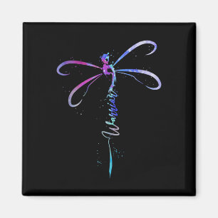 Dragonfly Warrior Semicolon Suicide Prevention Awa Magnet