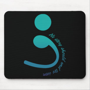 Dragonfly Warrior Semicolon Suicide Prevention Awa Mouse Mat