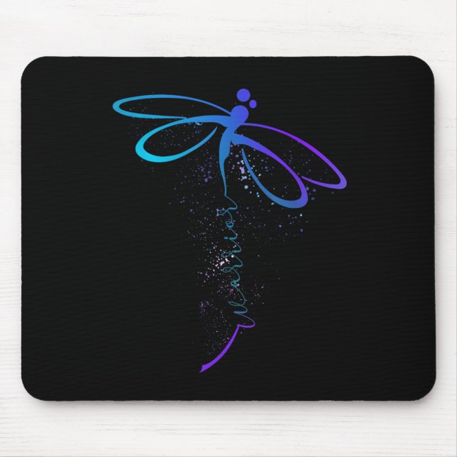 Dragonfly Warrior Semicolon Suicide Prevention Awa Mouse Mat (Front)