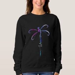 Dragonfly Warrior Semicolon Suicide Prevention Awa Sweatshirt