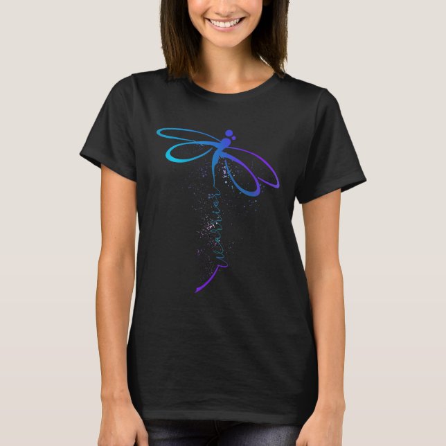 Dragonfly Warrior Semicolon Suicide Prevention Awa T-Shirt (Front)