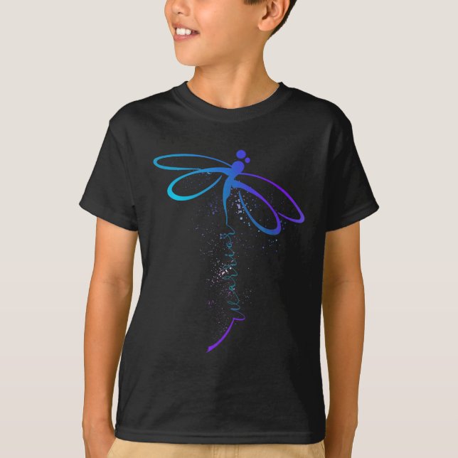 Dragonfly Warrior Semicolon Suicide Prevention Awa T-Shirt (Front)