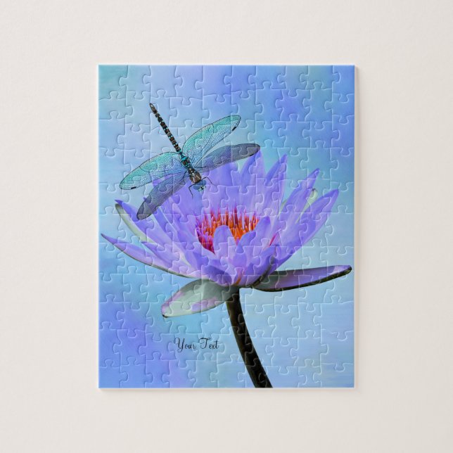 Dragonfly  Water Lily Puzzle (Vertical)