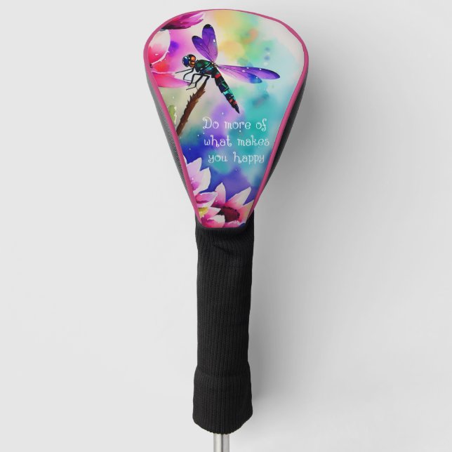 dragonfly watercolor golf head cover (Front)