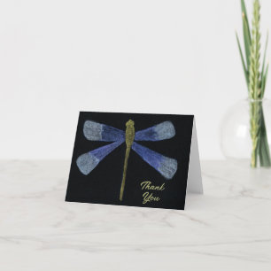 Dragonfly Watercolor Painting Illustration Custom Thank You Card