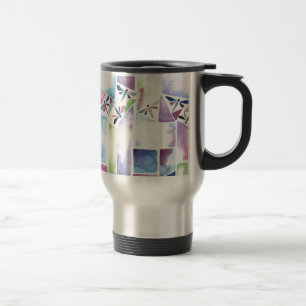 Dragonfly Watercolor Pastel Travel Mug