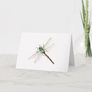 Dragonfly  watercolor print greeting card