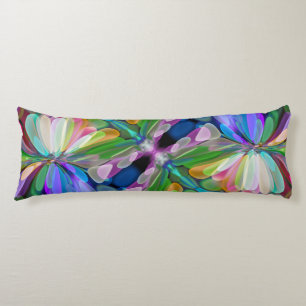 Dragonfly Wildflower Garden Abstract Floral Body Cushion