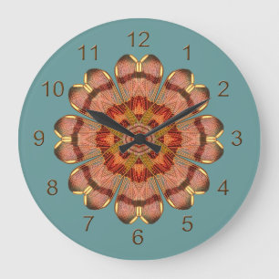 Dragonfly Wing Mandala Wall Clock