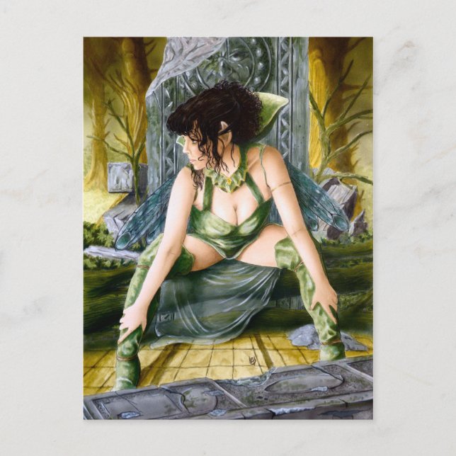 Dragonfly Winged Elf Postcard (Front)