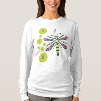 Dragonfly with Flowers T-Shirt