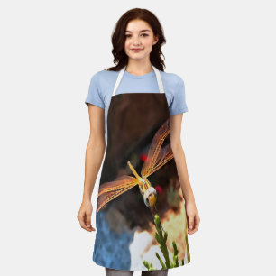 Dragonfly With Sunlight Gilded Wings Apron