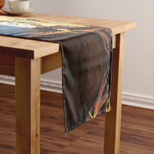 Dragonfly With Sunlight Gilded Wings Short Table Runner