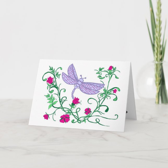 Dragonfly with vines card (Front)