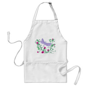 Dragonfly with vines standard apron