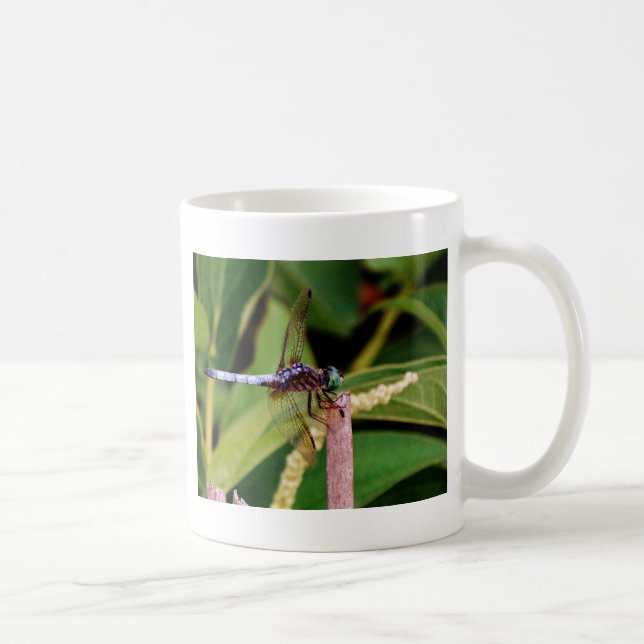 Dragonfly with white flowers coffee mug (Right)