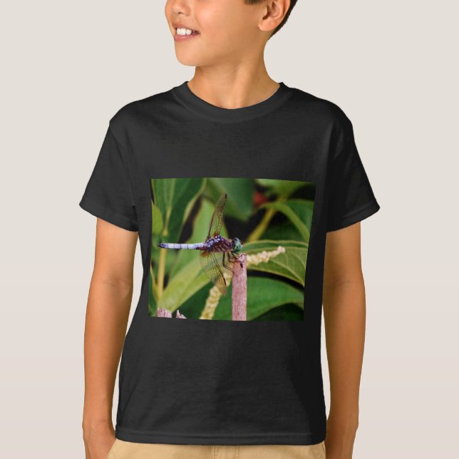 Dragonfly with white flowers T-Shirt (Front)