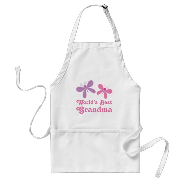 Dragonfly World's Best Grandma Gift Standard Apron (Front)